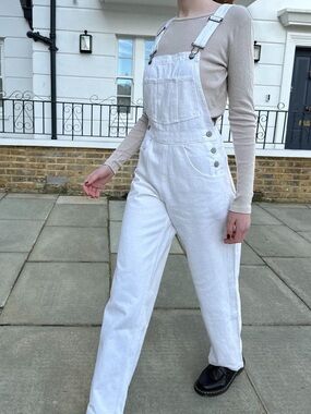 [never worn] Brandy Melville vintage hayley white denim overalls